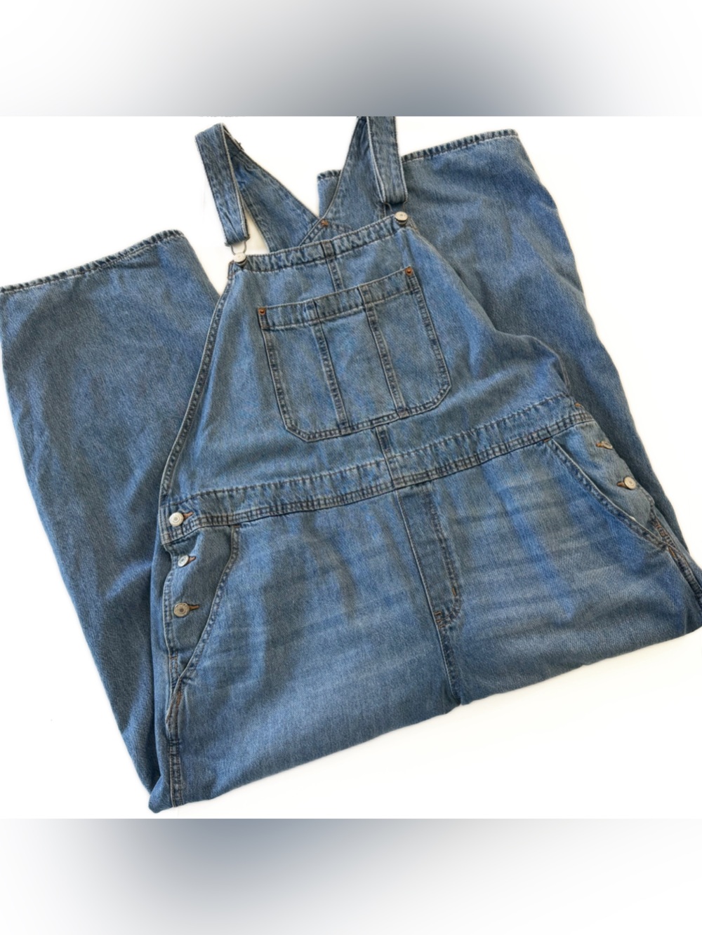 Old Navy Overall Jeans Baggy Wide Leg Womens Plus Sz 20